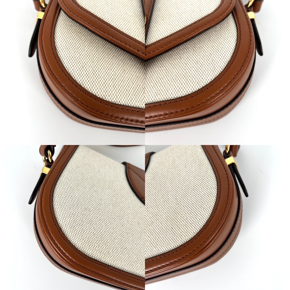 SOLD LOUIS VUITTON LV Post 9 Soft MM Brown Tan Canvas Crossbody Shoulder Bag - Picture 5 of 14